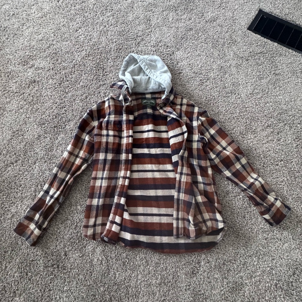 Plaid Hooded Flannel Shirt